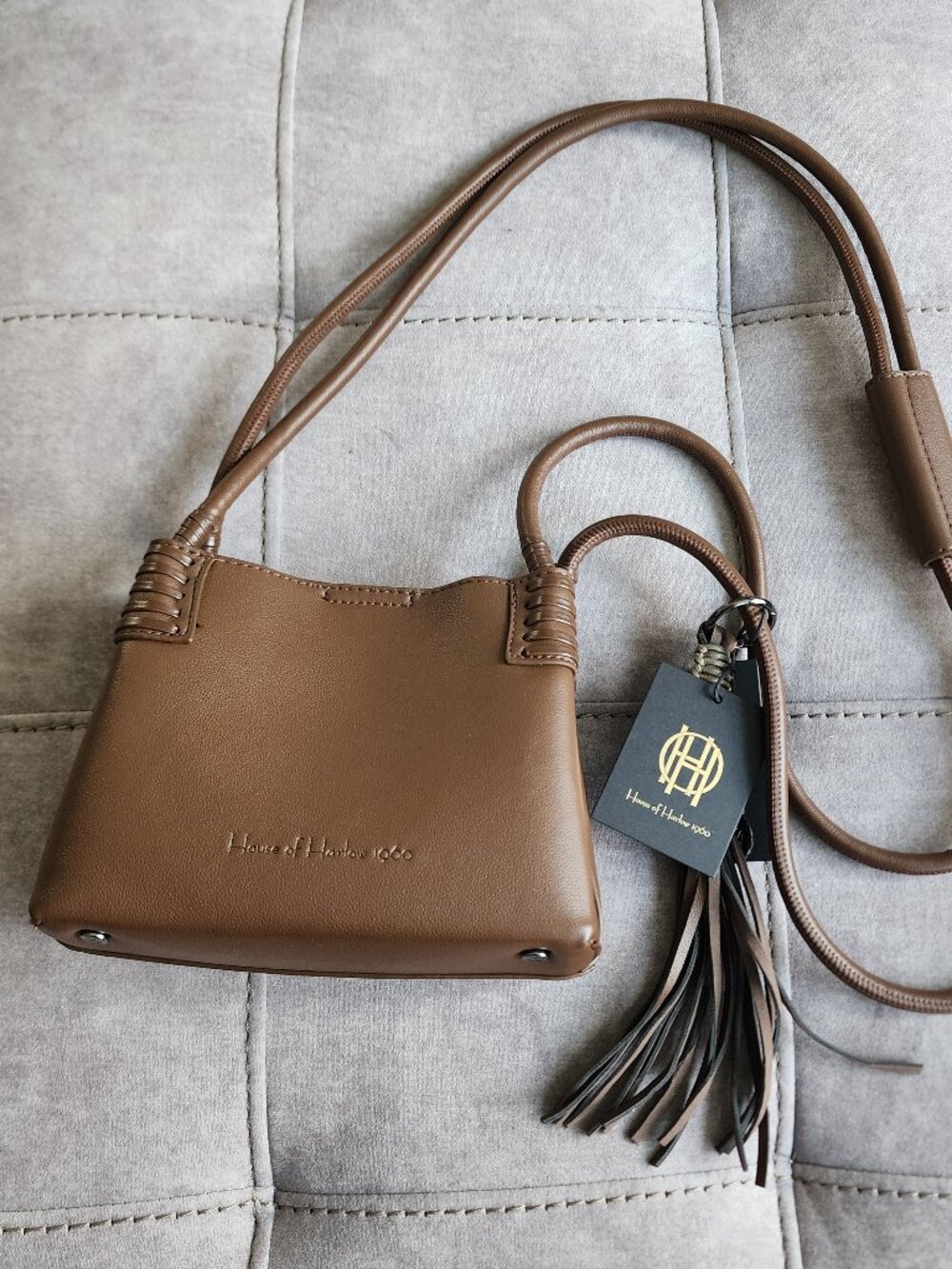 NWT House Of Harlow 1960 Brown Leather Crossbody Purse Bag